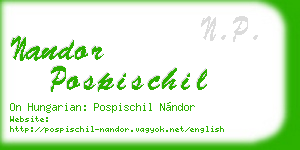 nandor pospischil business card