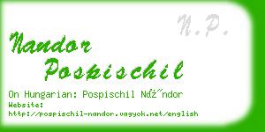 nandor pospischil business card